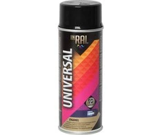 Aeroziliniai universalūs dažai INRAL UNIVERSAL blizgūs tamsiai juoda RAL9005 400 ml.