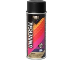 Aeroziliniai universalūs dažai INRAL UNIVERSAL matinė tamsiai juoda RAL9005 400 ml.