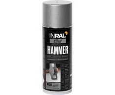 Aerozoliniai dažai INRAL DECOR HAMMER sidabras 400 ml.