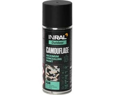 Aerozoliniai dažai INRAL CAMOUFLAGE deguto juoda RAL9021 matinė 400ml. 2684001