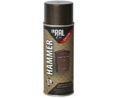Aerozoliniai dažai INRAL DECOR HAMMER antracitas 400 ml.