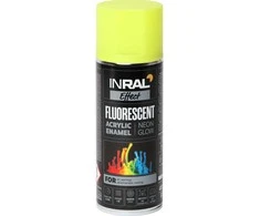 Aerozoliniai dekoratyviniai dažai INRAL FLOROSENT geltoni 400 ml.