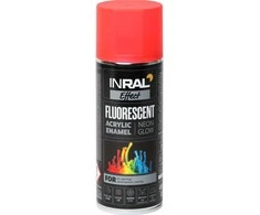 Aerozoliniai dažai INRAL FLUORESCEN raudona matiniai 400 ml.