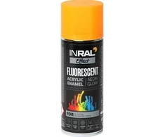 Aerozoliniai dekoratyviniai dažai INRAL FLUORESCENT oranžiniai 400 ml.