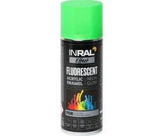 Aerozoliniai dekoratyviniai dažai INRAL FLUORESCENT žalia 400 ml.