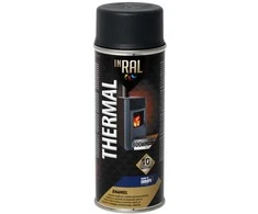 Aerozoliniai dažai INRAL THERMAL atsparūs karščiui pilka RAL 7016 400 ml.