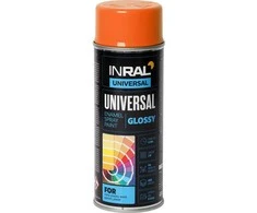 Aerozoliniai universalūs dažai INRAL UNIVERSAL oranžiniai RAL2004 400 ml.