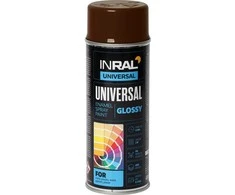 Aerozoliniai universalūs dažai INRAL UNIVERSAL ruda RAL8016 400 ml.