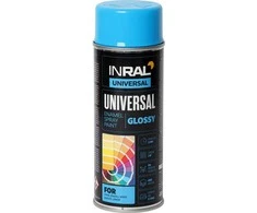 Aerozoliniai universalūs dažai INRAL UNIVERSAL šviesiai mėlyna RAL5012 400 ml.