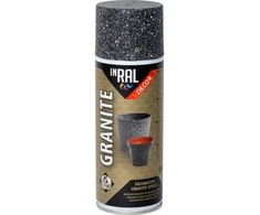 Aerozoliniai dekoratyviniai dažai INRAL DECOR GRANITE obsidianas 400 ml.