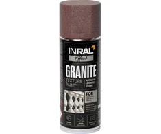 Aerozoliniai dekoratyviniai dažai INRAL EFFECT GRANITE raudonų plytų matinė 400 ml. 2682003