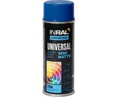 Aerozoliniai universalūs dažai INRAL UNIVERSAL gencijono mėlynas RAL5010 pusiau matinė 400 ml. 2676053
