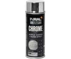 Aerozolinis akrilinis lakas ratlankiams INRAL CHROME sidabras 400 ml.