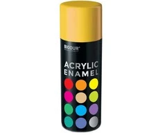Akrilinė aerozolinė emalė BIODUR, geltona RAL1023, 400 ml