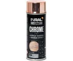 Akriliniai purškiami dažai INRAL CHROME varis 400 ml.