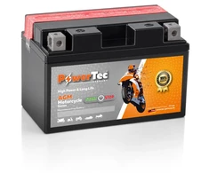 Akumuliatorius PowerTec CTZ-10-S, AGM, motociklinis, 8,6 Ah, 12 V, 160 A, starterinis, švino rūgštinis