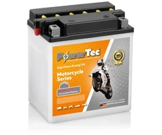 Akumuliatorius PowerTec YB10L-A2, motociklinis, 11 Ah, 12 V, 100 A, starterinis