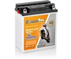 Akumuliatorius PowerTec YB12A-A, motociklinis, 12 Ah, 12 V, 120 A, starterinis