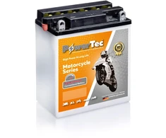 Akumuliatorius PowerTec YB12AL-A, motociklinis, 12 Ah, 12 V, 120 A, starterinis