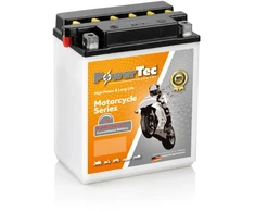 Akumuliatorius PowerTec YB14-A2, motociklinis, 14 Ah, 12 V, 130 A, starterinis