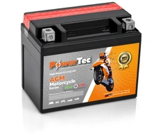 Akumuliatorius PowerTec YB4L-B, AGM, motociklinis, 4 Ah, 12 V, 35 A, starterinis, švino rūgštinis
