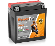 Akumuliatorius PowerTec YB9-B, AGM, motociklinis, 9 Ah, 12 V, 70 A, starterinis, švino rūgštinis