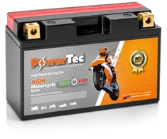 Akumuliatorius PowerTec YT7B-4, AGM, motociklinis, 6,5 Ah, 12 V, 75 A, starterinis, švino rūgštinis