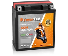 Akumuliatorius PowerTec YTX14AH-BS, AGM, motociklinis, 12 Ah, 12 V, 170 A, starterinis, švino rūgštinis