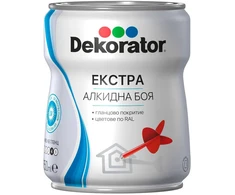 Blizgi alkidinė emalė DEKORATOR EXTRA, šviesiai žalia RAL6018, 2.5 l