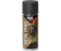 Dažai aerozoliniai antikoroziniai INRAL METAL PAINT 4in1 Pilkas antracitas matinė 400 ml