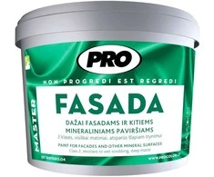 Dažai fasadams PRO Fasada bazė C visiškai matiniai 900 ml.