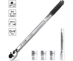 Dinamometrinis raktas S&amp;R 465012210, 1/2" 28-210Nm
