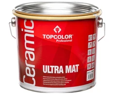 Padidinto matiškumo lateksiniai dažai TOPCOLOR CERAMIC ULTRA MAT, A bazė, 2,5 l
