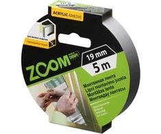 Dvipusė juostelė montavimui, 19mm x 5m, ZOOM