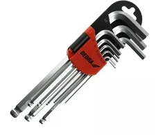 Dedra eiakampiai raktai rutulys ilgi 1510mm rinkinys 9vnt CRV