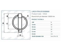 Fiksatorius žiedinis 10x56mm 5 vnt