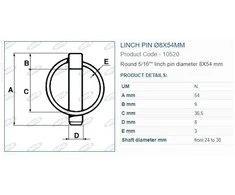 Fiksatorius žiedinis 8x54mm 5 vnt