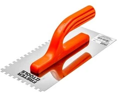 Nerūdijančio plieno glaistyklė Faster Tools 092, dantyta, 130x280 mm
