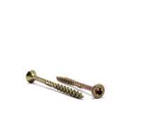GLTX medvaržčiai su T-17 įpjova, geltonai cinkuoti, TORX25, 4.5x80/45 (15 vnt.)