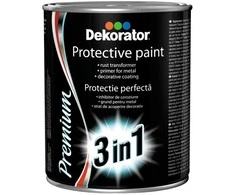Gruntas - emalė 3in1 DEKORATOR balta kaltinio efekto 0.5 l