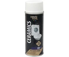Aerozoliniai dažai blizgiems paviršiam INRAL SPECIAL CERAMICS balti RAL9003 400 ml.