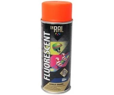Aerozoliniai dekoratyviniai dažai INRAL FLUORESCENT oranžiniai 400 ml.