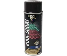 Aerozoliniai dažai stogo dangai INRAL ROOF SPRAY pilkai rudi RAL8019 400 ml.