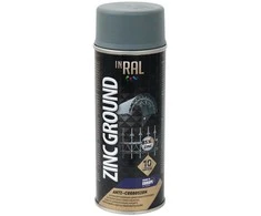 Aerozolinis gruntas antikorozinis INRAL GROUND ZINC cinkas 400 ml.