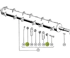 Įvorė smulkinimo peiliukui 060016-02-00 CLAAS 060016 3mm