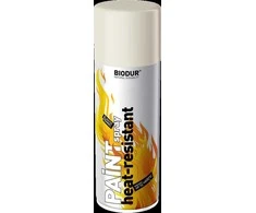 Karščiui atspari aerozolinė emalė BIODUR balta 400 ml.