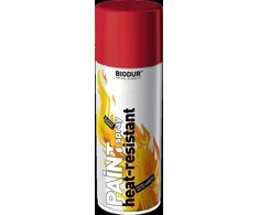 Karščiui atspari aerozolinė emalė BIODUR raudona 400 ml.
