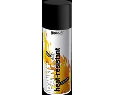 Karščiui atspari aerozolinė emalė BIODUR, juoda, 400 ml