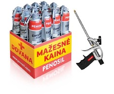 Komplektas: sandarinimo putos PENOSIL EasyGun All Season 750 ml, 12 vnt. + putų pistoletas C1