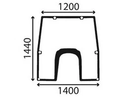 Priekinis stiklas John Deere 09 031